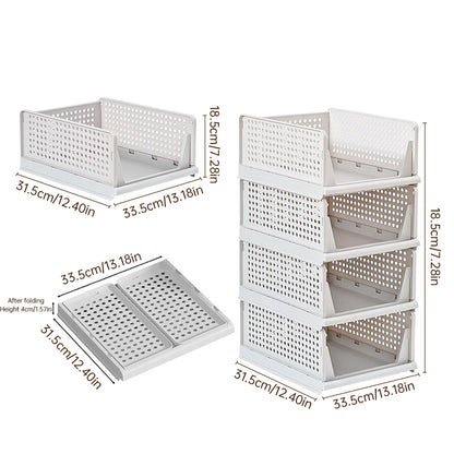 4- Pack Stackable Closed Organizer Bins