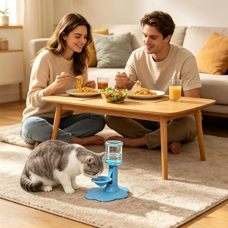 Gravity Pet Water Dispenser – Adjustable Cat & Dog Fountain