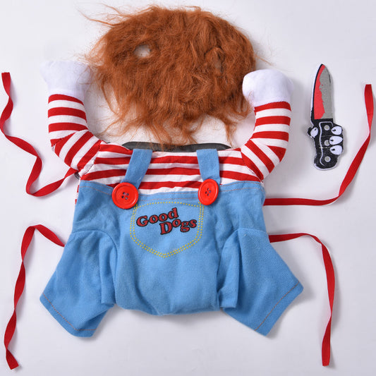 Funny Doll Pet Costume – Halloween Outfit for Cats & Dogs