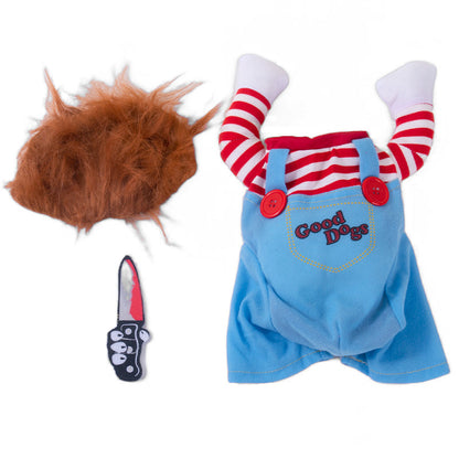 Funny Doll Pet Costume – Halloween Outfit for Cats & Dogs
