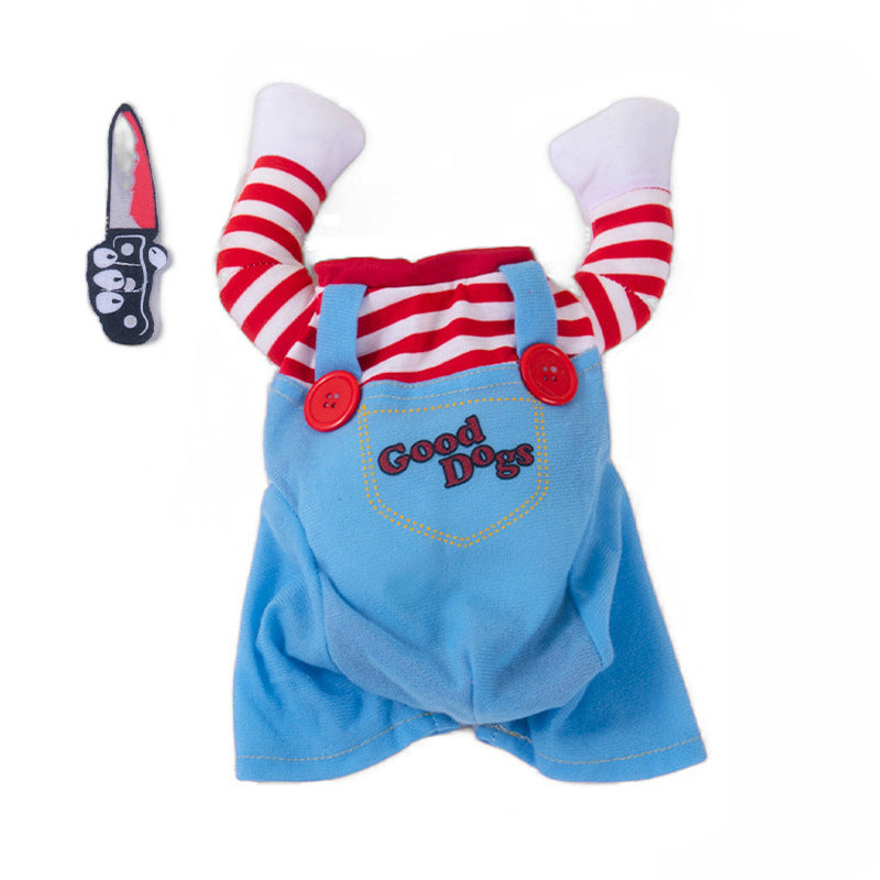 Funny Doll Pet Costume – Halloween Outfit for Cats & Dogs