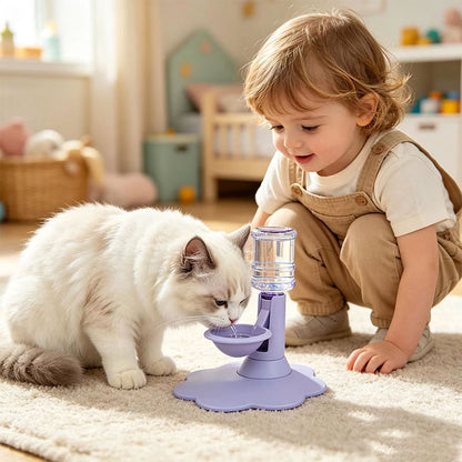 Gravity Pet Water Dispenser – Adjustable Cat & Dog Fountain