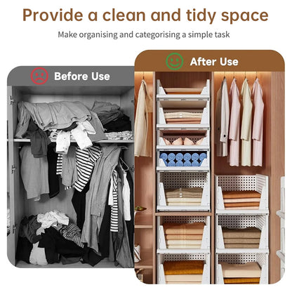4- Pack Stackable Closed Organizer Bins