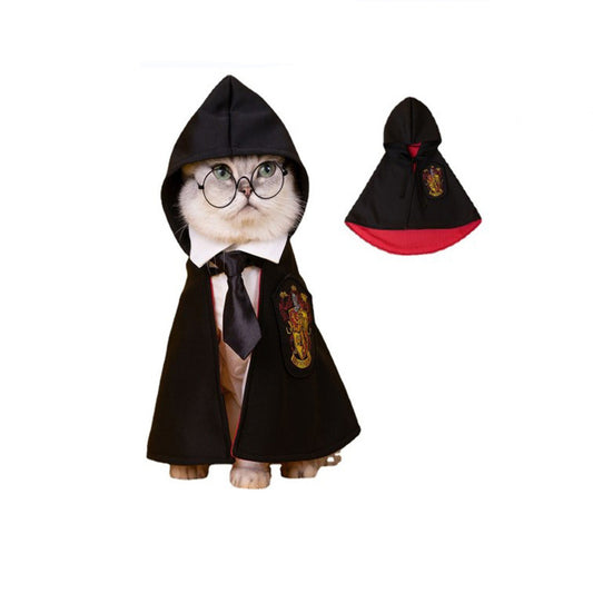 Magic Academy Pet Cloak – Wizard Costume for Cats & Dogs