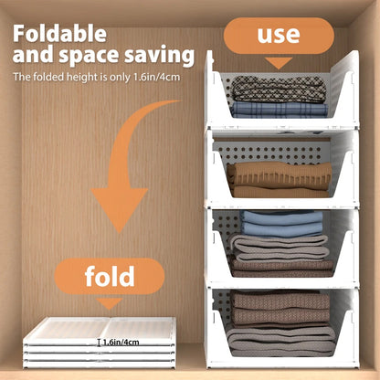 4- Pack Stackable Closed Organizer Bins