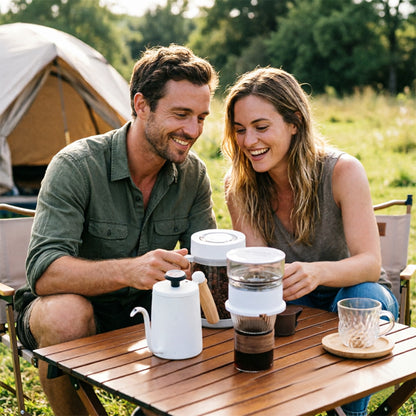 Mini Electric Coffee Grinder & Brewer