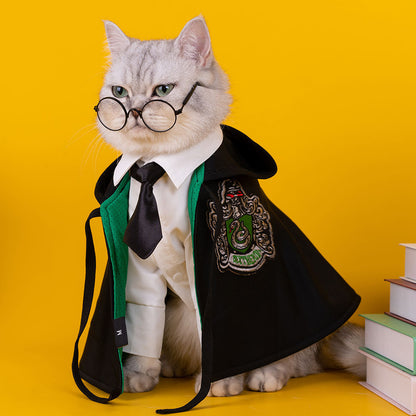 Magic Academy Pet Cloak – Wizard Costume for Cats & Dogs