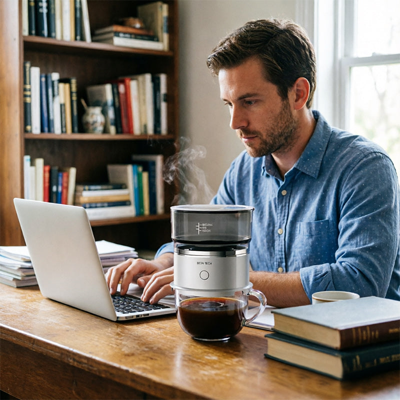 Mini Electric Coffee Grinder & Brewer
