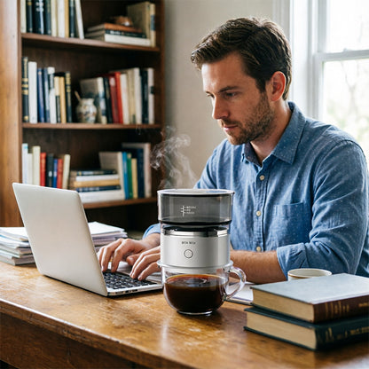 Mini Electric Coffee Grinder & Brewer