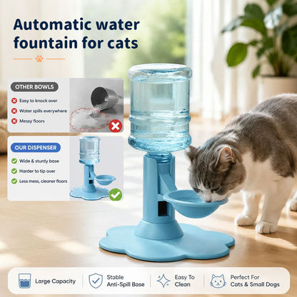 Gravity Pet Water Dispenser – Adjustable Cat & Dog Fountain