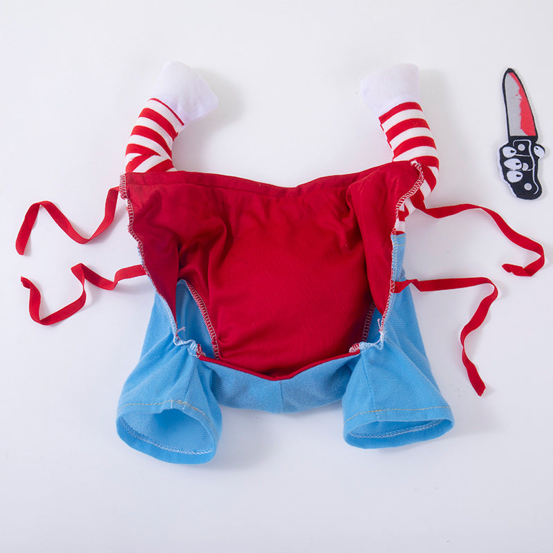 Funny Doll Pet Costume – Halloween Outfit for Cats & Dogs